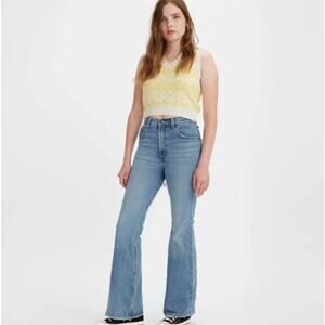 Levis 70's High Rise Flare Medium Wash Jeans Size 27